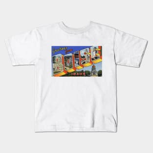 Greetings from Boise, Idaho - Vintage Large Letter Postcard Kids T-Shirt